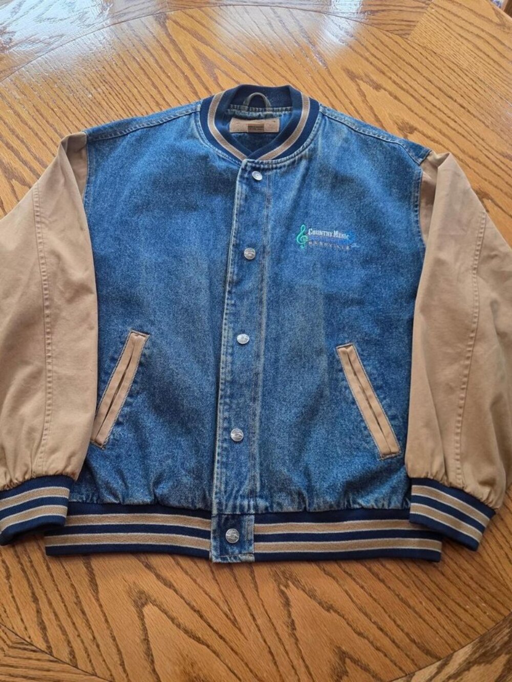 90s Vintage Port Authority Nashville Country Music Marathon Varsity Jacket